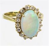 exzellenter Opal Brillant Ring - GG 585