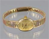 Goldene Damen Armbanduhr - GG/RG/WG 585