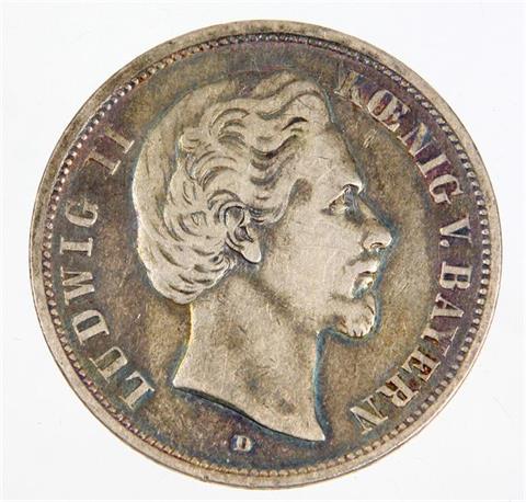 5 Mark Ludwig II König Bayern 1876 D
