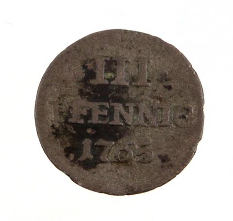 3 Pfennig Sachsen 1765 C