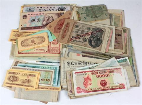 Notgeld und Banknoten aller Welt
