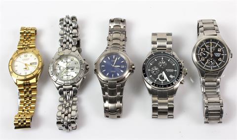 5 Herren Armbanduhren