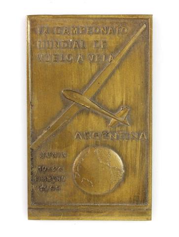 Segelflieger Plakette Bronze