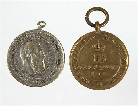 Kriegsdenkmünze für Kämpfer 1870/1871 u.a.