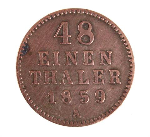 1/48 Taler Mecklenburg-Strelitz 1859 A