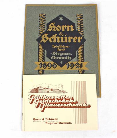 Festschrift und Katalog Horn & Schürer Chemnitz 1921 u.a.