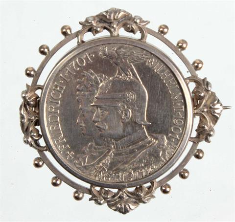Münzbrosche 200 Jahre Königreich Preußen 1901