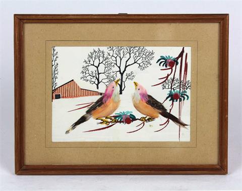 Collage *Vogelpaar* - unbekannter Künstler