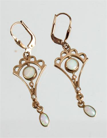 Opal Ohrringe mit Perlchen - GG 333