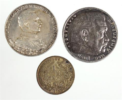3 Reichs Münzen 1913/35