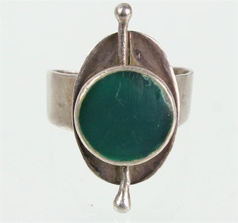 Design Ring mit Grünachat