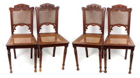 4 Jugendstil Stühle um 1900