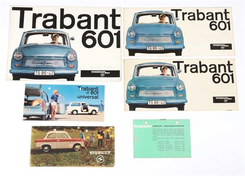 6 Trabant 600 und 601 Prospekte 1950/60er Jahre