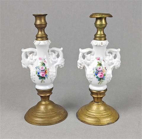 Biedermeier Leuchter Paar um 1840