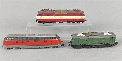3 Lokomotiven Spur H0